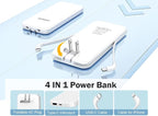 Alongza Portable Charger Built-in Cables and AC Wall Plug, Slim Fast Charging - Image 9