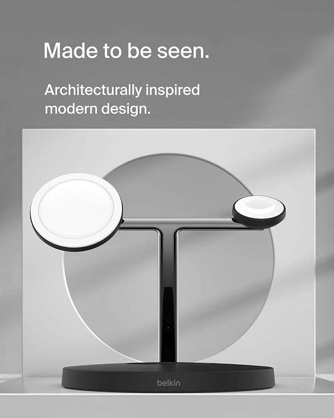 Belkin MagSafe Charger, 3-in-1 Wireless Charging Stand, 2ND GEN, 33% Faster - Image 7