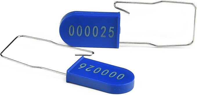 50PCS Plastic Padlock Security Seals Metal Wire Padlocks Electric Meter Lockout - Image 2