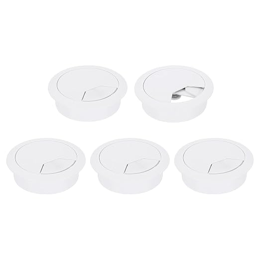 uxcell 5 Pcs 53mm Desk Grommet, Plastic Cable Hole Cover, Wire Cord Cable by uxcell