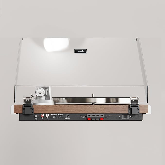KORUS Record Player with External Speakers, Belt-Drive Turntable 2-Speed - Image 5