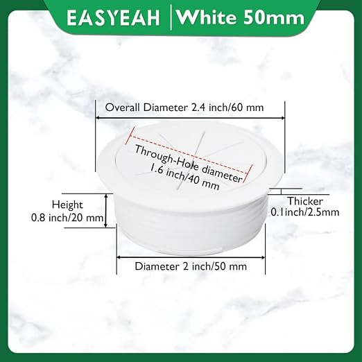 10 Pcs Desk Grommet 2" / 50 mm, Desk Hole Cover - Image 9