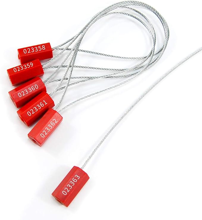 Steel Security Cable Seals Metal Numbered Security Tags Tamper Proof Pull-Tite - Image 8