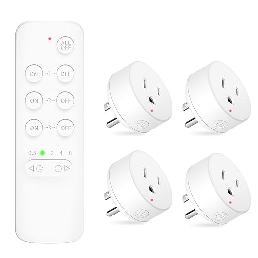 NineLeaf Remote Timer Outlet, Wireless Remote Control Plug Programmable by NineLeaf