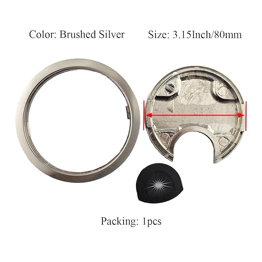 HAHIYO 1Pcs 3.15Inch/80mm Brushed Silver Zinc Alloy Desk Grommet Wire Grommet - Image 2