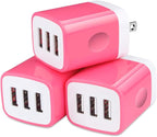 Wall Charger Adapter, USB Cubes, Samsung GalaxyS24, S20 Plus by Sicodo