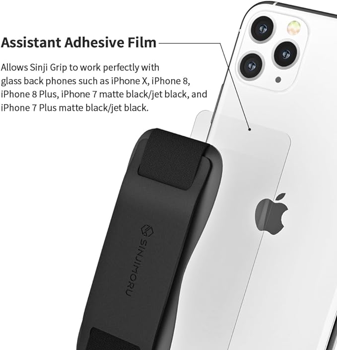 Sinjimoru Phone Grip with Silicone Band – Comfortable One-Hand Holder & - Image 4