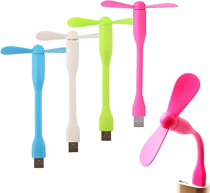 Mini USB Fan, Portable Pocket Fan USB-A Powered Little Cooler, Quiet Operation by Soseelnee