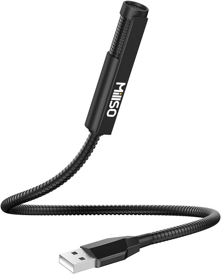 MillSO USB Microphone for Laptop Gooseneck Portable Mini USB Computer by MillSO