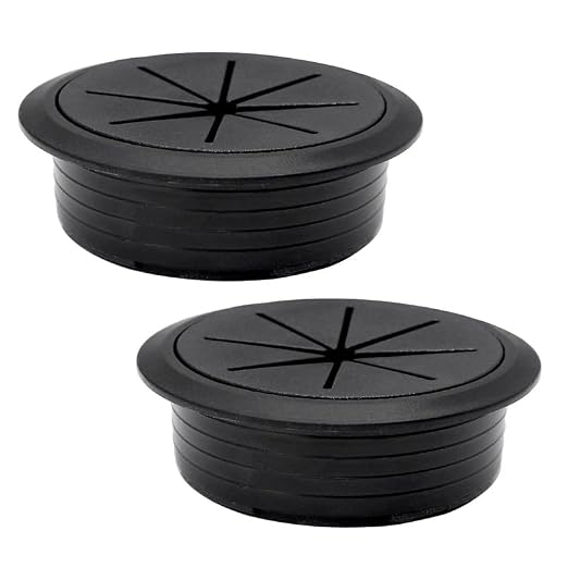 2 Pcs Desk Grommet 2-3/8" / 60 mm, Desk Hole Cover by EASYEAH