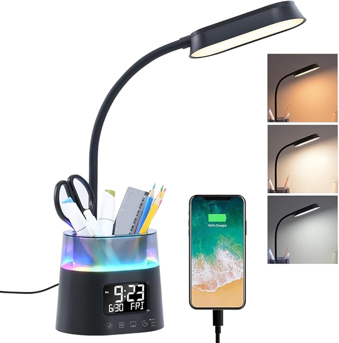 WILIT LED Kids Desk Lamp, Dimmable Study Lamp by WILIT