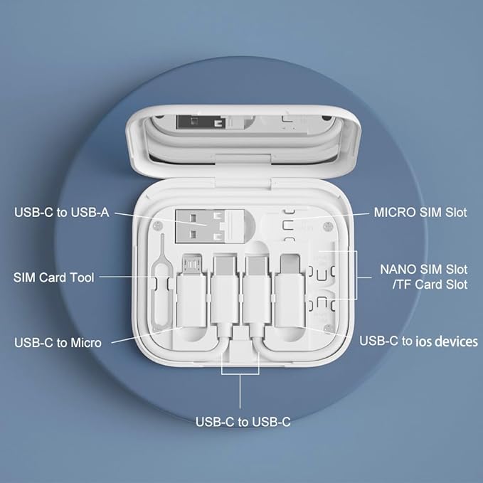 USB-C to USB Adapter, USB C to Lighting Cable Box Contains Makeup Mirror/USB C - Image 4