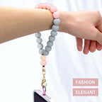 Marble Silicone Beaded Phone Wrist Strap, Cellphone Lanyard - Image 2