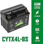 Interstate Batteries YTX4L-BS 12V 3Ah Powersports Battery 50CCA AGM - Image 2