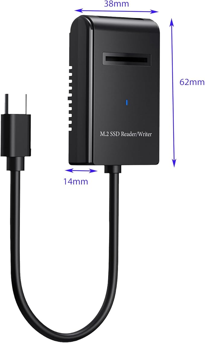 M.2 NVMe&SATA Reader, M.2 SSD to USB C Reader Adapter - Image 7