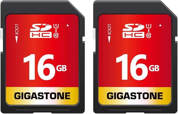 Gigastone 16GB SDHC Memory Card, 2 Pack Premium Series, Transfer Speed Up to by Gigastone