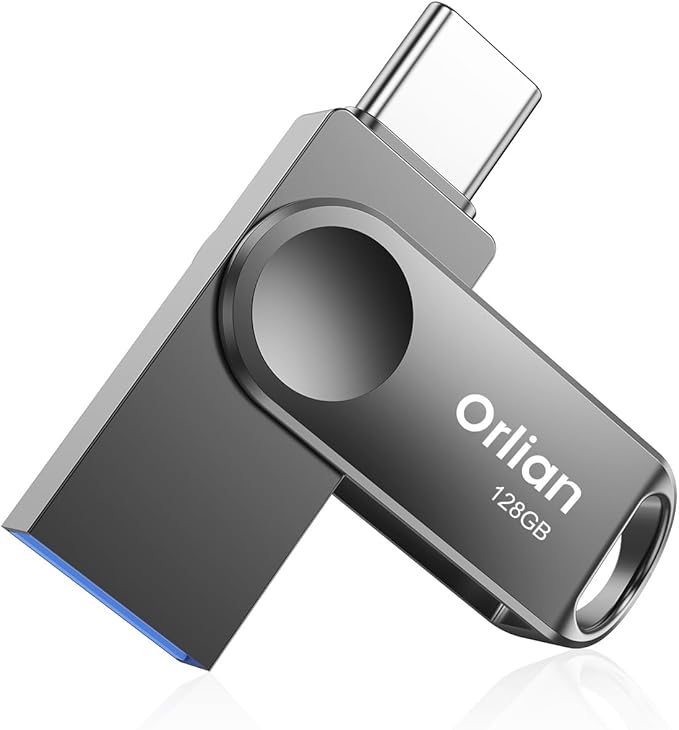 128GB USB C Flash Drive, Dual Drive USB 3.0 and Type C Thumb Drive Up to by Orlian
