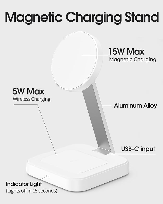 Wireless Charging Station for Magsafe Charger, Portable Wireless Charger for - Image 5