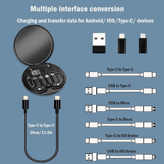 USB C Adapter Cable Kit, Data Transfer Contains Card Slot - Image 4