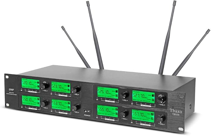 WENWEN Wireless Microphone System UHF 8 Channel 8 Lavalier Bodypacks 8 Lapel - Image 3