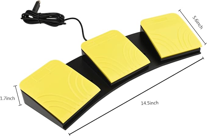 USB Foot Pedal for PC Gaming, Optical Control Foot Switch, Computer Map Mouse - Image 8