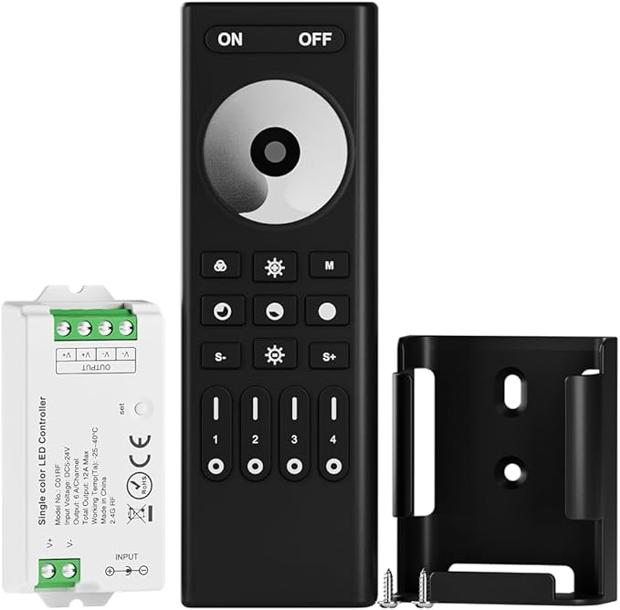 BTF-LIGHTING 5050SMD FCOB COB Dimming RF 2.4GHz Wireless Remote RC01RFB & C01RF by BTF-LIGHTING