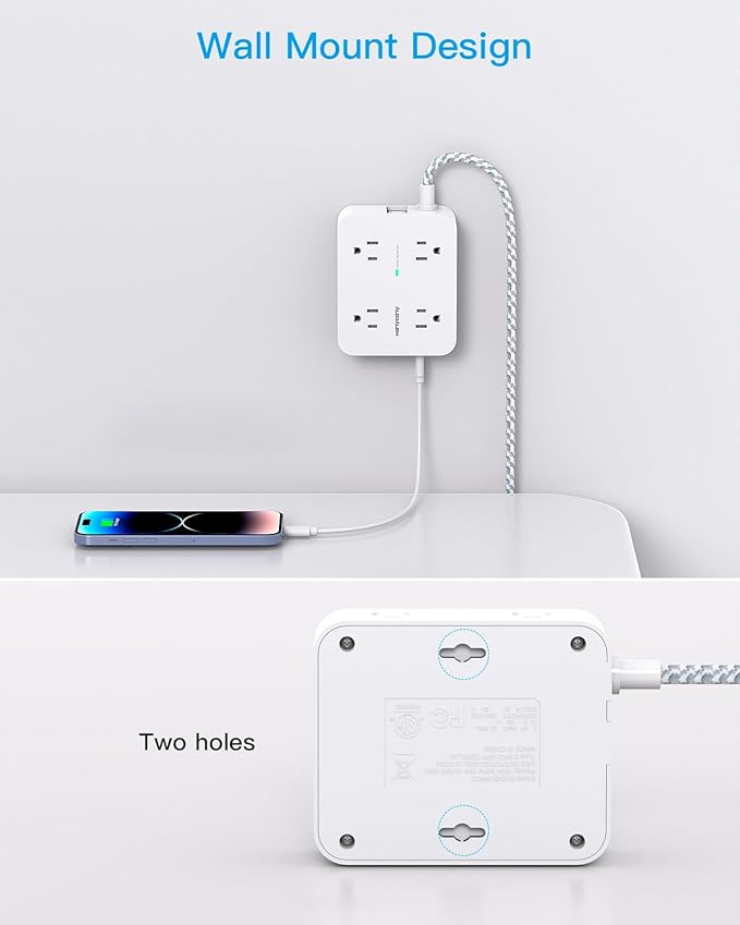 HANYCONY Extension Cord 20 Ft, Power Strip Surge Protector - Image 6