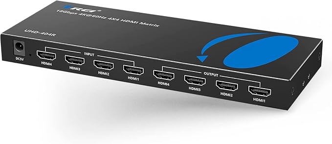 OREI 4x4 4K HDMI Matrix Switcher Splitter, Switch by OREI