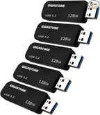 GIGASTONE 128GB Flash Drive Z30 USB 3.2 Gen 1, 100MB/s Ultra Fast, Keychain Loop by Gigastone