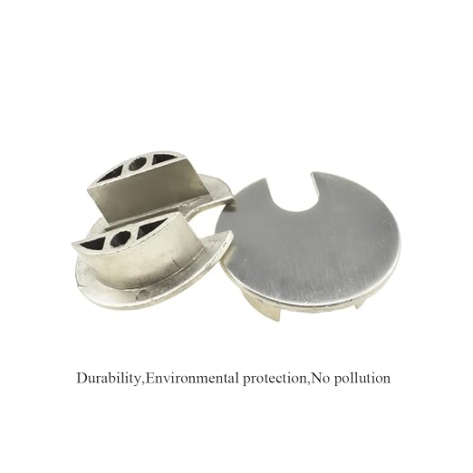 HAHIYO 2Pcs 1.38Inch/35mm Brushed Silver Zinc Alloy Desk Grommet Wire Grommet - Image 5
