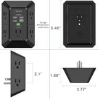 USB Wall Charger, Surge Protector, QINLIANF 5 Outlet Extender - Image 7