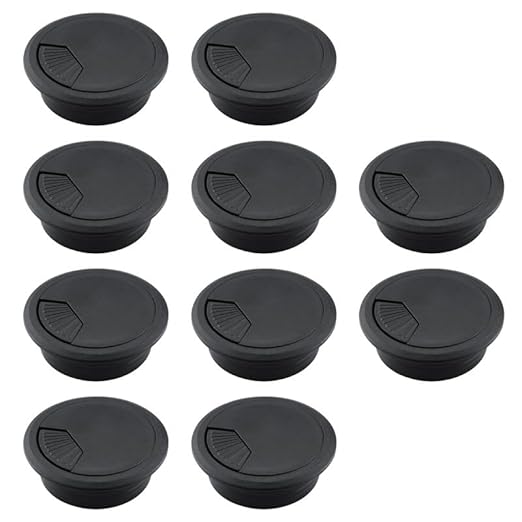 10 Pcs Desk Grommet 2" / 50 mm, Desk Cord Hole Cover, Cable Grommet ABS Plastic by EASYEAH