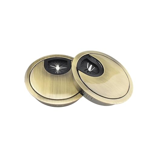 HAHIYO 2Pcs 2.4Inch/60mm Bronze Zinc Alloy Desk Grommet Wire Grommet Cable by HAHIYO