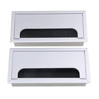 2PCS Desk Grommet Metal Rectangle Desk Cord Cable Hole Cover Grommet by Unknown