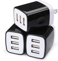 Wall Charger Adapter, USB Cubes, Sicodo 3Pack Universal Travel 3.1A 3 Muti Port by Sicodo