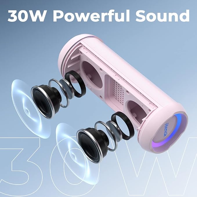 RIENOK Portable Bluetooth Speaker 30W Dual Pairing True Wireless Stereo HD - Image 2