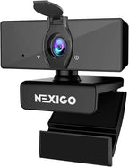 NexiGo N660 1080P Business Webcam, Dual Microphone & Privacy Cover, USB FHD Web by NexiGo