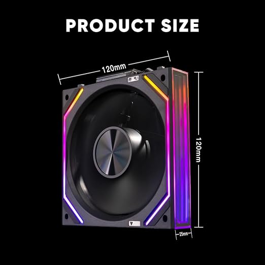Jungle Leopard Interstellar V2 RS 120mm PC Reverse Blade Case Fan Infinity - Image 6