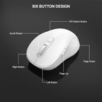 WisFox 2.4G Wireless Mouse for Laptop, Ergonomic Computer Mouse - Image 3