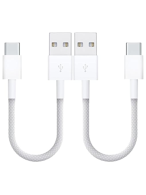 Woven USB-C Cable for Apple iPhone 16 Pro Max Charger MFi Certified Short by SOMZU