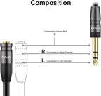 J&D 1/4 inch to 3.5mm Headphone Adapter, Heavy Duty Copper Shell Connecter - Image 3
