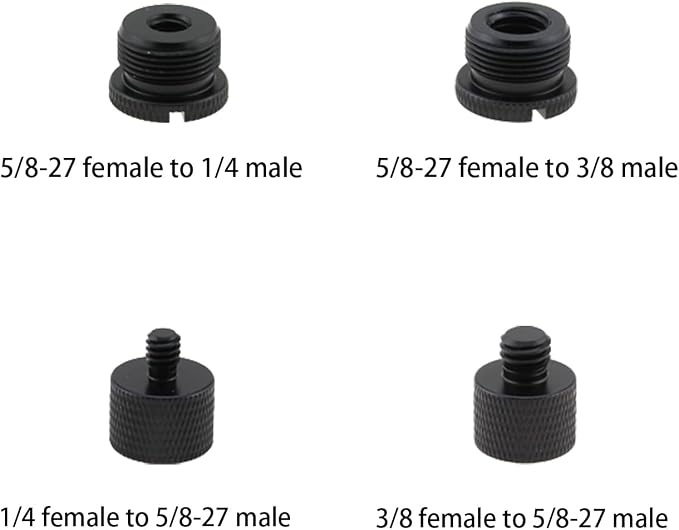 TAODAN 8PCS Black and Silver Aluminum Alloy Microphone Adapter Screws Set - Image 5