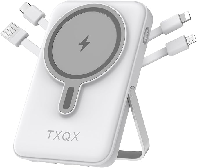 Wireless Portable Charger 10000mAh, Magnetic Power Bank by TXQX
