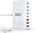 USB C Charger Block 440W Charging Station Hub, 8 Port GaN III Fast Charging by BODSEIEOU