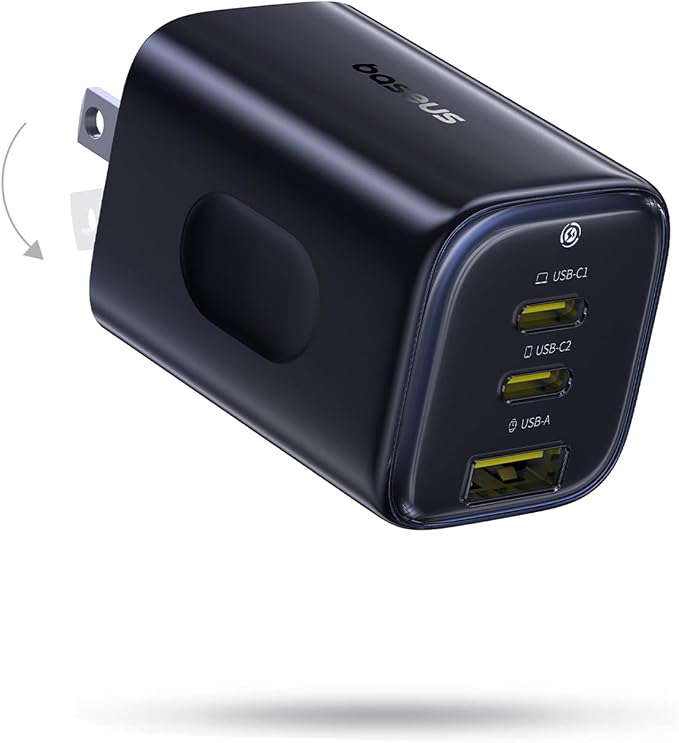 Baseus PICOGO 67W USB C Charger, 3 Port Fast Charging Block by Baseus