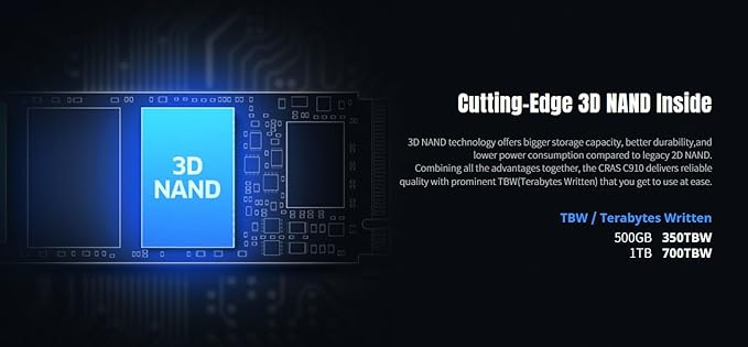 KLEVV CRAS C910 1TB M.2 2280 NVMe PCIe Gen4x4 Laptop & Desktop Internal SSD - Image 6