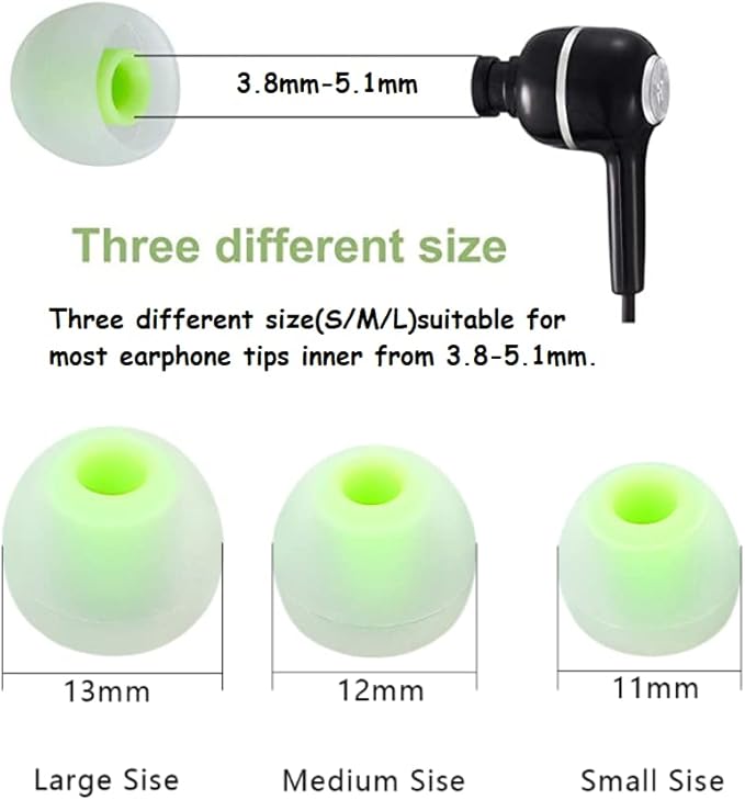 Earbuds Replacement Tips Silicone Earbud Tips Ear Gels Fit - Image 3
