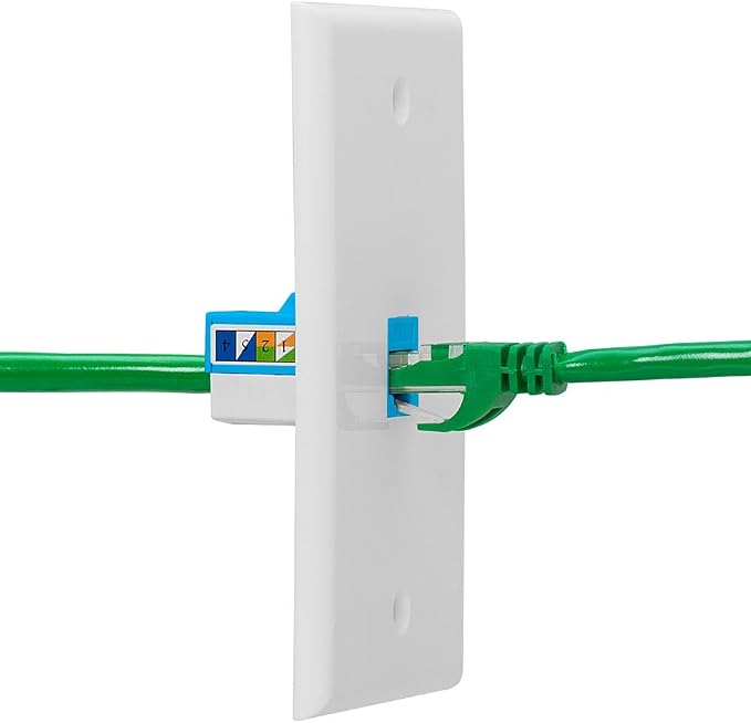 Cmple - RJ45 Keystone Jack 90 Degree Cat6 Keystone Jack Insert Punch Down RJ45 - Image 5