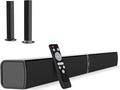 MZEIBO Sound Bar for Smart TV, 80W Bluetooth Soundbar 2 in 1 Detachable Design by MZEIBO