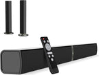 MZEIBO Sound Bar for Smart TV, 80W Bluetooth Soundbar 2 in 1 Detachable Design by MZEIBO
